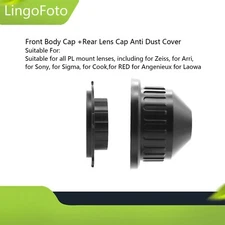 Camera Front Body Cap +Rear Lens Cap Anti Dust Cover for Arri PL Mount Lens