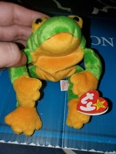   Vintage TY Beanie Baby Smoochy the Frog 1997 Retired With Tags   SH IN ZIPLOC