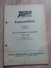 Agria rotierende Einradhacke 1100 Ersatzteilliste