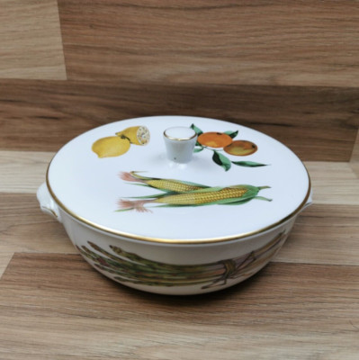 Royal Worcester Evesham Gold großer Servierofen Auflaufform 8'' Durchmesser