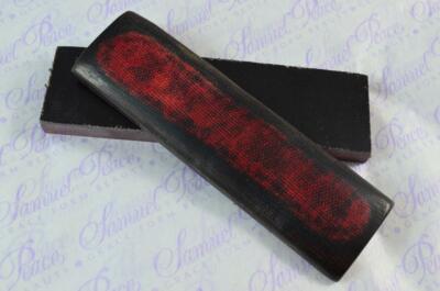 Paar rote & schwarze Leinwand Micarta Messerwaage Messerherstellung Teile Micarta Rohling