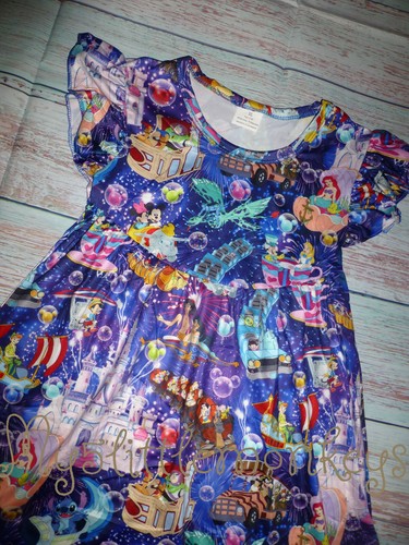 NEW Boutique Disneyland Girls Sleeveless Pearl Dress 18M 2T 3T 4T 5-6 6-7 7-8 - Picture 6 of 16