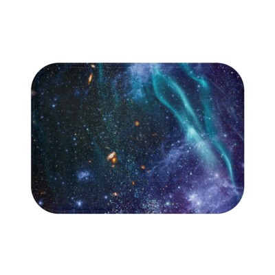 Cosmic Wander: Asure Space Rays  Galaxy Bath Mat