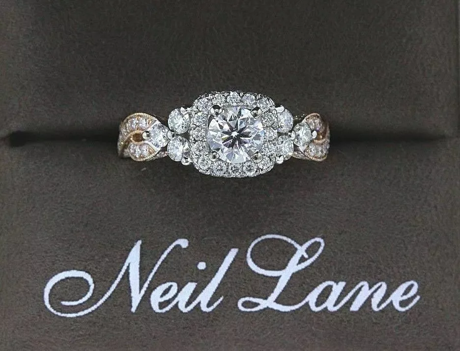 Neil Lane Diamond Engagement Ring 1 5 8 TCW 14k Rose White Gold