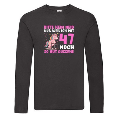 47. Geburtstag | 47 Jahre | Mit 47 noch so gut aussehen Long Sleeve Schwarz