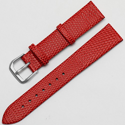 16mm 18mm 20mm Lizard Embossed Calf Genuine Leather Thin and Soft Watch Band - Picture 15 of 30