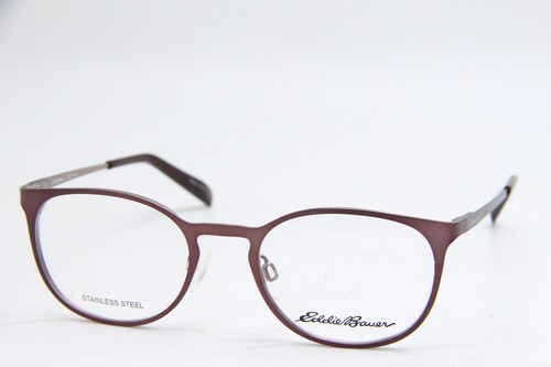 EDDIE BAUER EB 32205 BR BROWN GUNMETAL AUTHENTIC EYEGLASSES 49-19