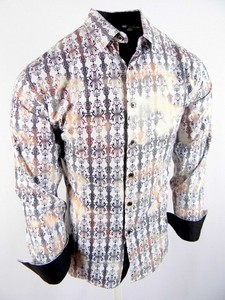 white and gold designer shirt