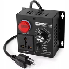 AC 120V~220V 4000W SCR Motor Speed Controller Volt Regulator Thermostat Dimmer