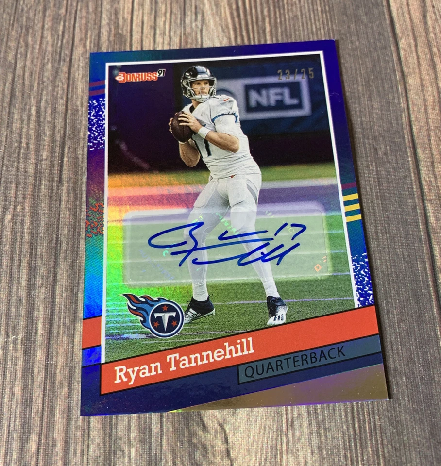 2021 Donruss Football Ryan Tannehill Throwback Retro 91 Autograph SP /25 Titans - Image 2 of 4