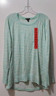 Champion Elite Women s Key Lime Long Sleeve Asymmetric Hem Shirt Size M