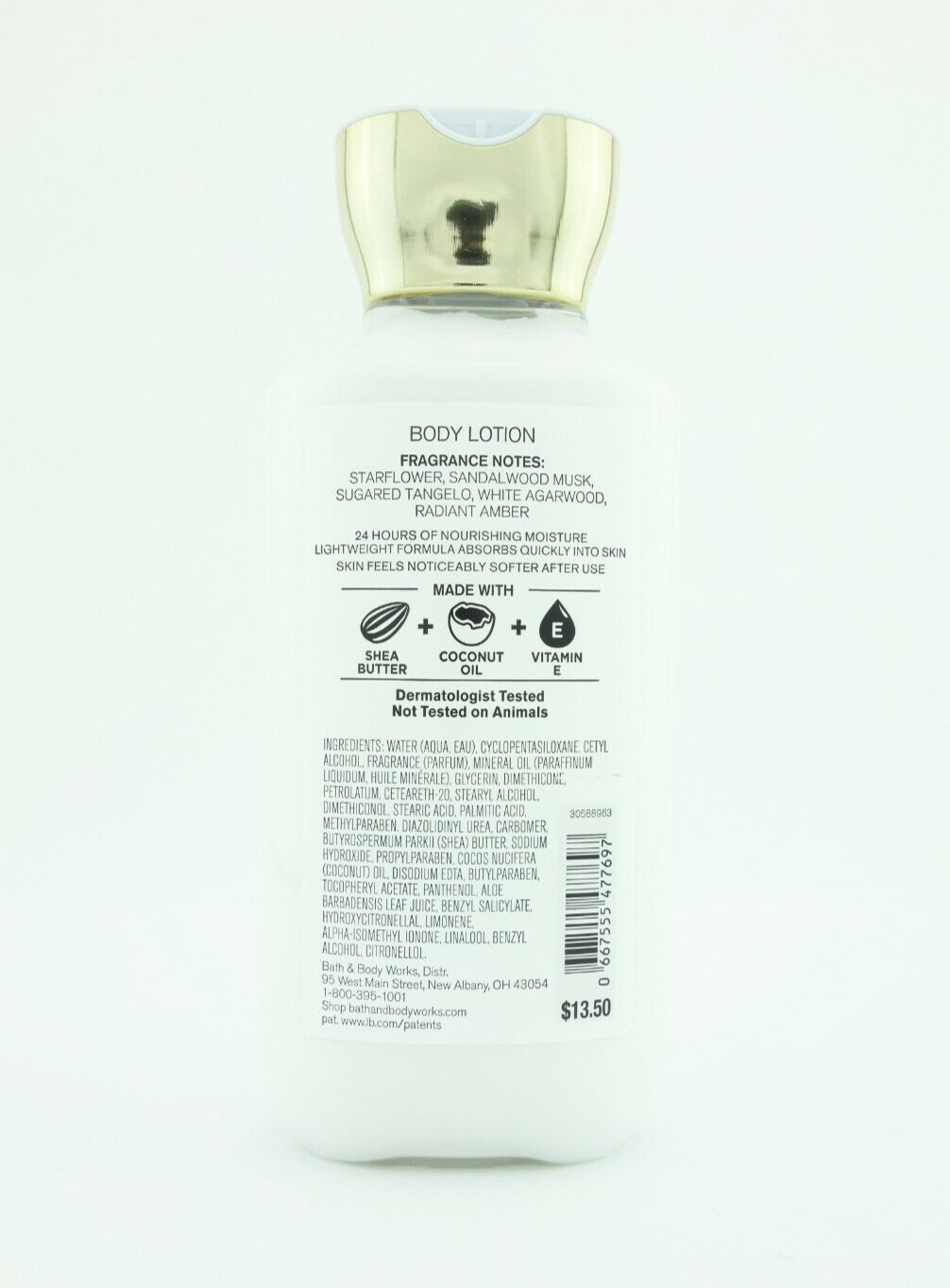 Bath Body Works 4 In The Stars Body Lotion 8oz Hand Cream with Shea Coconut Oil