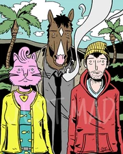 BoJack Horseman - Art Print by Justin Madson - 8 x 10 Wall Art Illustration