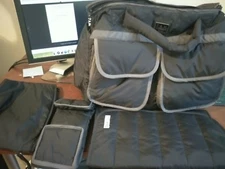 7 A.M. ENFANT Voyage Diaper Bag, Heather Grey/Grey, Large, new.. No tags. 