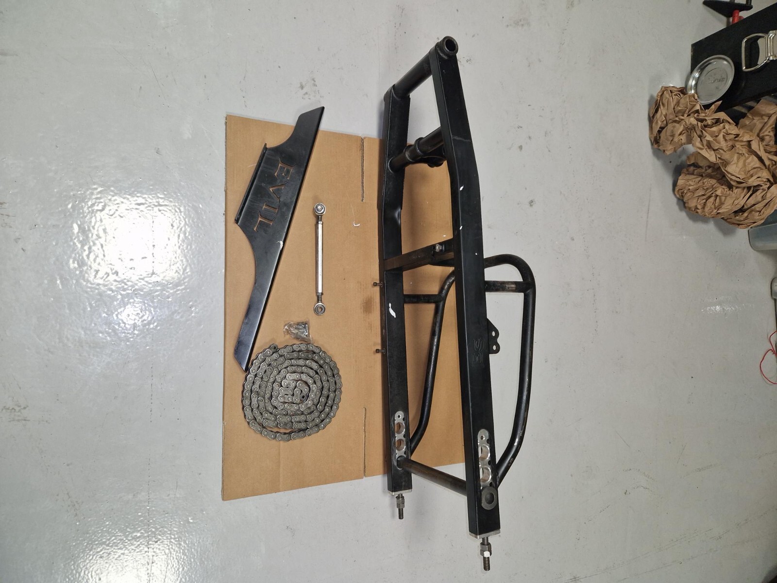 ZX12R Evil swing Arm 10 inch over extended , braced , drag bike eBay