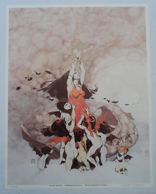 JEFF JONES VAMPIRE MOTHER 1974 PRINT SIGNED NUMBERED 9/250 RARE VAMPIRELLA