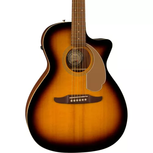 Fender Newporter Player Grand Auditorium A/E Guitar, Solid Spruce Top, Sunburst