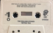 Rolling Stones Cassette "Tattoo You " Great Condition. No J Card