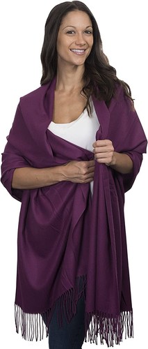 Cashmere & Class Large Soft Cozy Cashmere Pashmina Woven Scarf Wrap Womans... - Picture 6 of 25