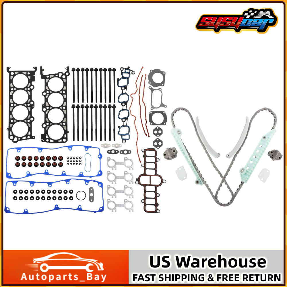 2002-2010 Ford Crown Victoria 4.6L Timing Chain Head Gaskets Set with Bolts