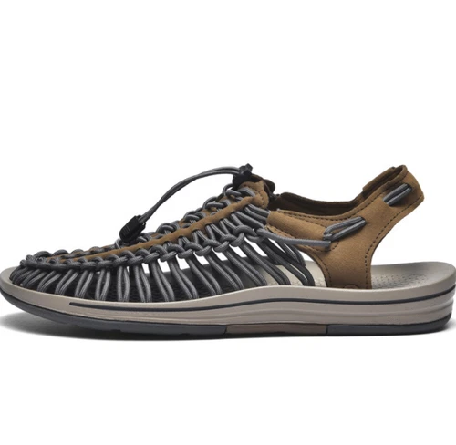 Sandalias de agua antideslizantes para exteriores Keen Uneek gris con cuerda elástica y - Imagen 19 de 29