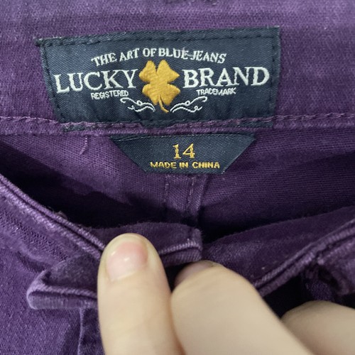 Lucky Brand Girl's Zoe Jegging Size 14 Stretch Jean Pant Purple Skinny - Picture 5 of 7