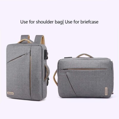 Laptop Backpack Convertible Briefcase with Password Lock UK