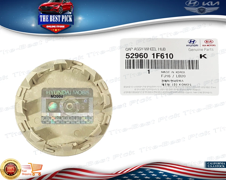 ⭐GENUINO⭐ Tapacubos centrales de rueda 1 juego = 2 piezas para Kia 529601F610 2005-2011 Foto 2 de 2