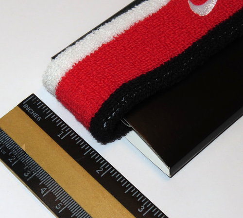 New Nike Swoosh (Red, White, Black) Headband Sweatband 1.75 inch wide - Picture 4 of 4