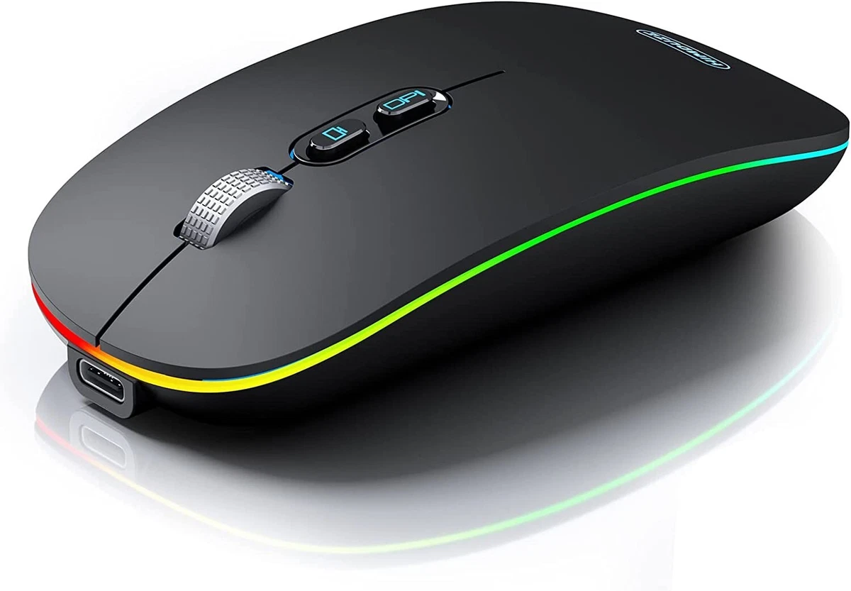 HIMDUZE Bluetooth Mouse Slim Silent Rechargeable Wireless Dual
