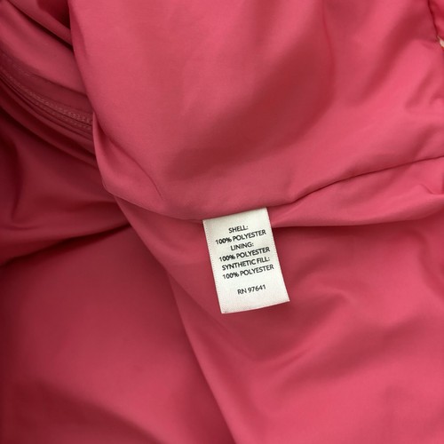 J. Jill Vest Women's Small Pink Floral Puffer Quilted Pockets Full Zip - Picture 9 of 10