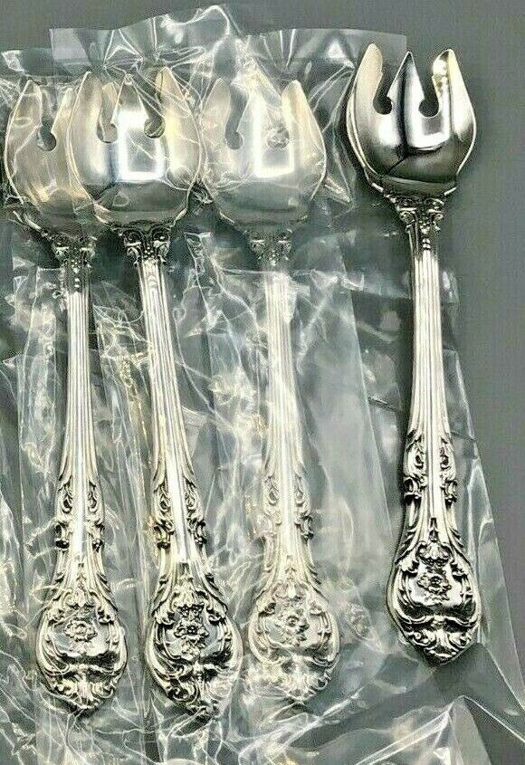 King Edward by Gorham Sterling Silver set of 4 Ice Cream Forks 5 3/8"