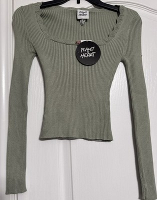 Planet Heart Sage Green Sweater Size Extra Small