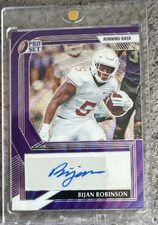 Leaf 2022 Pro Set Metal Bijan Robinson Autograph Serial #/25 PA-BR1 Football
