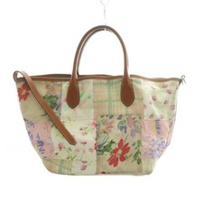 Polo Ralph Lauren POLO RALPH LAUREN Tote Bag Floral Pattern Patchwork Leather