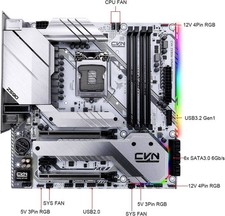 CVN Z590M Gaming Frozen mATX White Motherboard with Wi-Fi LGA1200 FOR 11th/10th