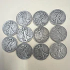 11 Walking Liberty Half Dollar Silver Coins 1939-1945