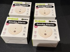 Firehawk smoke alarm battery operated FHB10-RF  interlinkable X 4 
