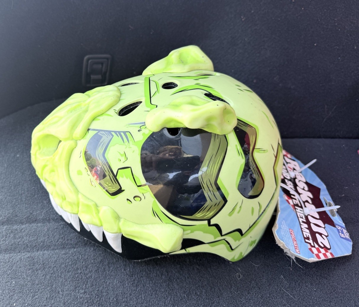 Raskullz  Green DINOSAUR  Helmet Bike Skateboard Scooter Kid