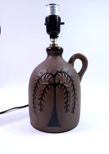 Honey And Me Pussy Willow 11"  Art Pottery Jug Lamp 2007 Country Farmhouse