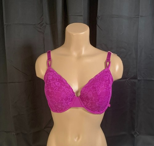 Victoria's Secret Sexy Tee Lightly Lined Demi Bra Lace 34DDD Outrageous Pink NWT - Picture 3 of 7