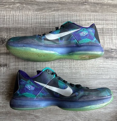 Nike Kobe Bryant X 10 Low Peach Jam Overcome Emerald Purple 705317