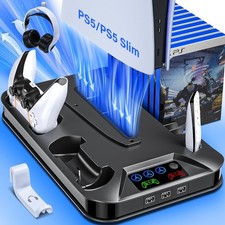 Cooling Station Console for Playstation PS5/Slim/Pro, Stand with Black