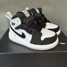 Nike Air Jordan 1 Mid SE TD Toddler 5C Diamond Black White Sneakers