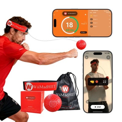 Boxing Reflex Ball with Punch Counter App, Fun Punch Game with Headband, Hand Ey
