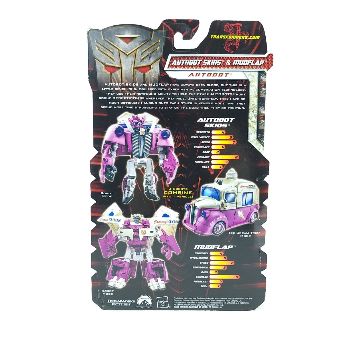Transformers Skids & Mudflap MOSC New Ice Cream Truck ROTF