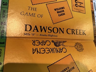 Dawson Creek Vintage Board game- Alaska Highway's ''Mile 0.'' British Columbia. ￼