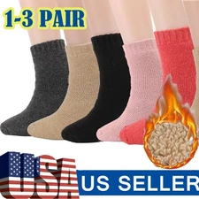 1-3 Pairs Women Winter Warm Thermal Lambs Wool Merino Heavy Duty Boot Socks new