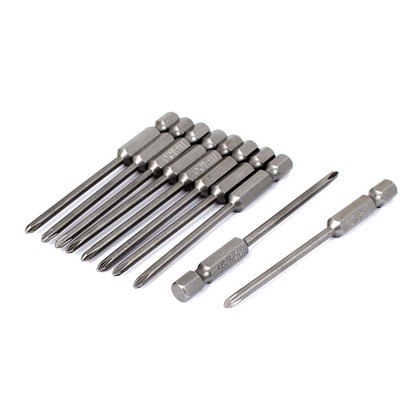 1/4'' Hex Shank 75mm x 3mm PH1 Phillips Cross head Screwdriver Bits 10pcs