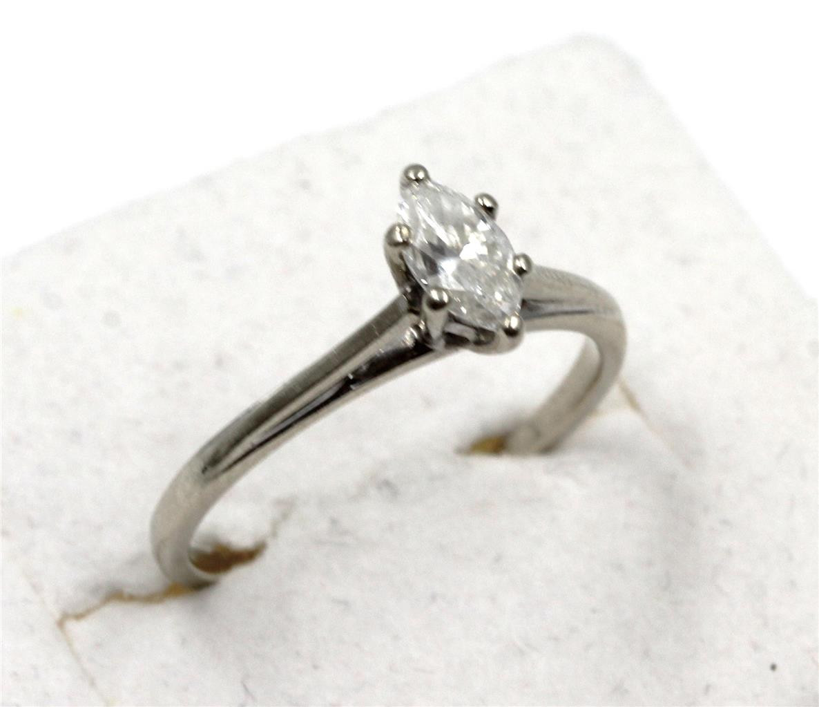 GORGEOUS AUTHENTIC 14K SOLID WHITE GOLD .35CT NAT… - image 3